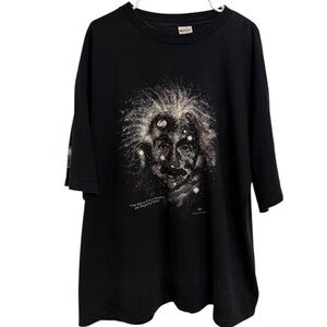 Original Vintage 1993 Albert Einstein Glow In The Dark Smithsonian 3XL Tee